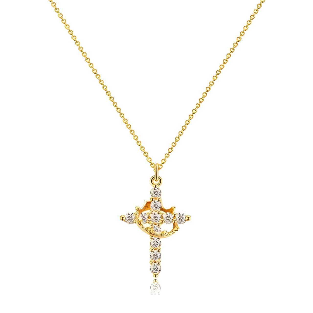Cross Crown Necklace