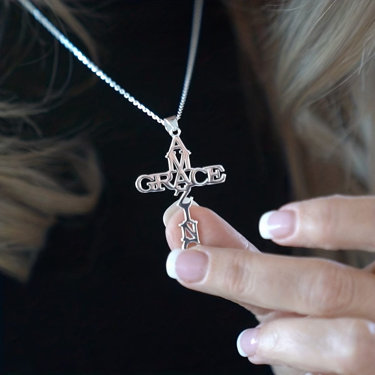 "Amazing Grace" Cross Necklace