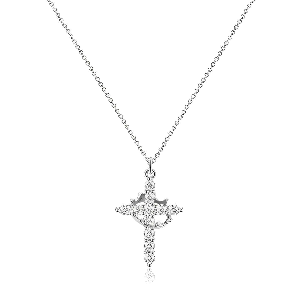 Cross & Crown Necklace