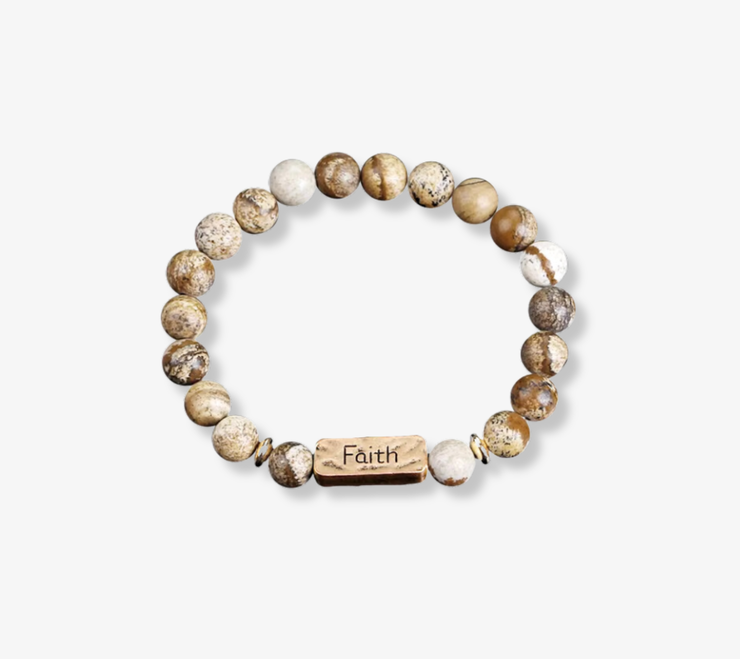 Marbled Faith Bead Bracelet