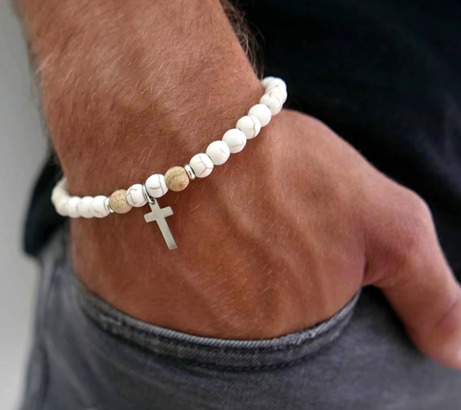 Beads Cross Bracelet