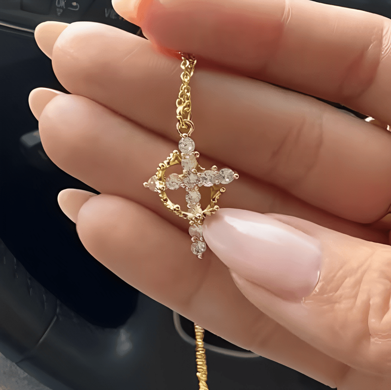 Cross Crown Necklace