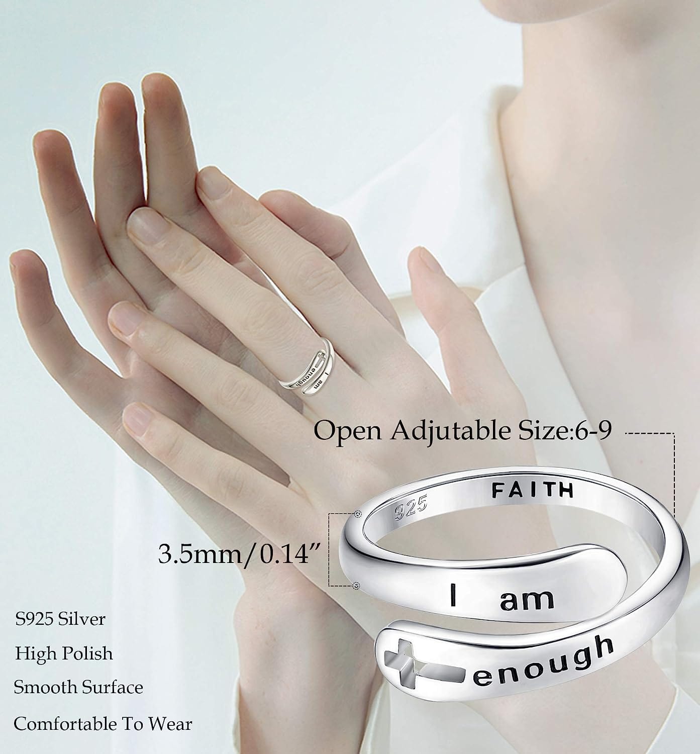 "I AM ENOUGH" Ring